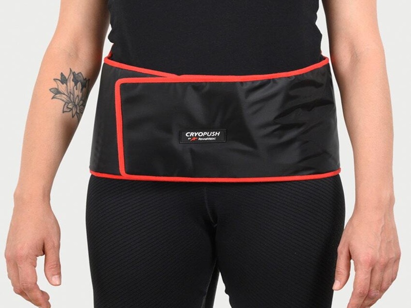 Aplicador de crioterapia tipo faja puesta